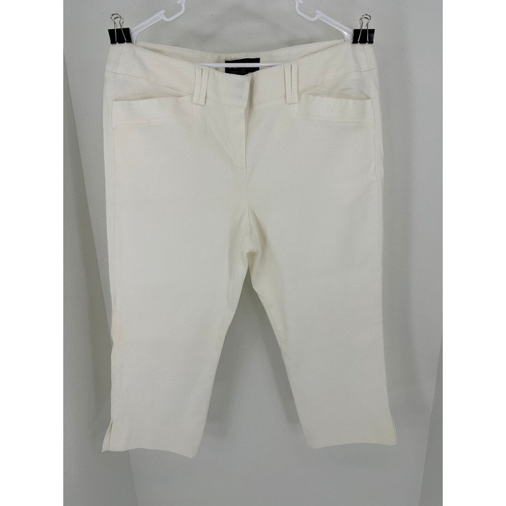 Sharagano Womens Coral Mid Rise Capri Crop Pants Size 12